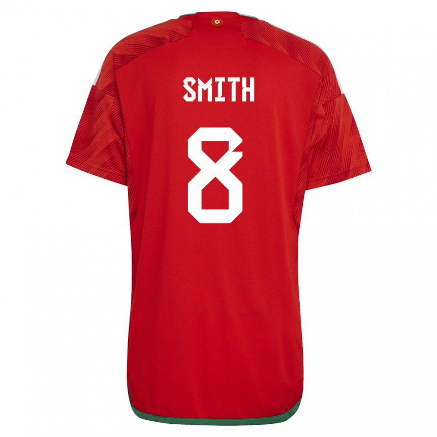 Criança Camisola Galesa Matt Smith #8 Vermelho Principal 22-24 Camisa