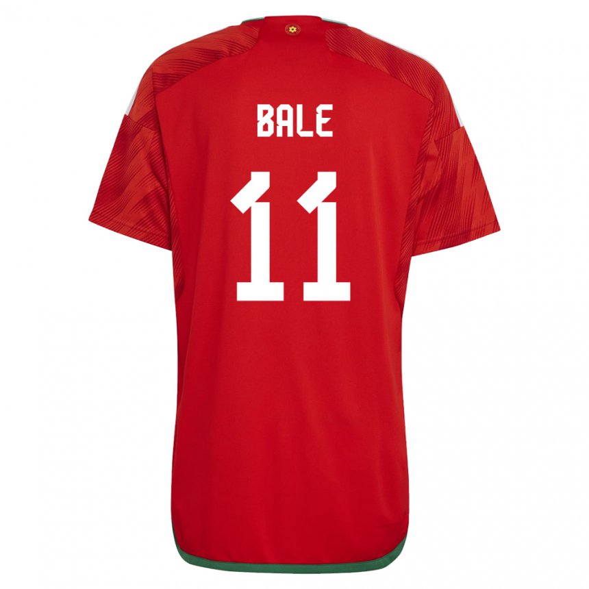 Criança Camisola Galesa Gareth Bale #11 Vermelho Principal 22-24 Camisa