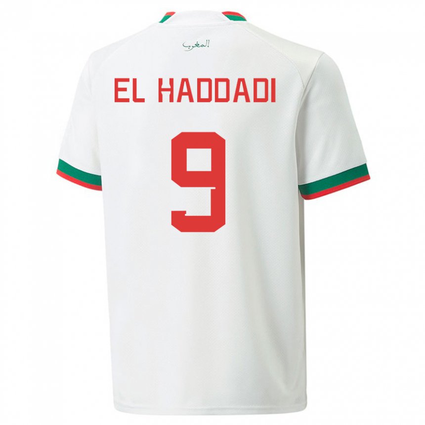 Criança Camisola Marroquina Munir El Haddadi #9 Branco Alternativa 22-24 Camisa