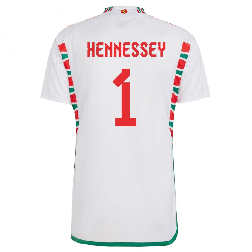 Criança Camisola Galesa Wayne Hennessey #1 Branco Alternativa 22-24 Camisa