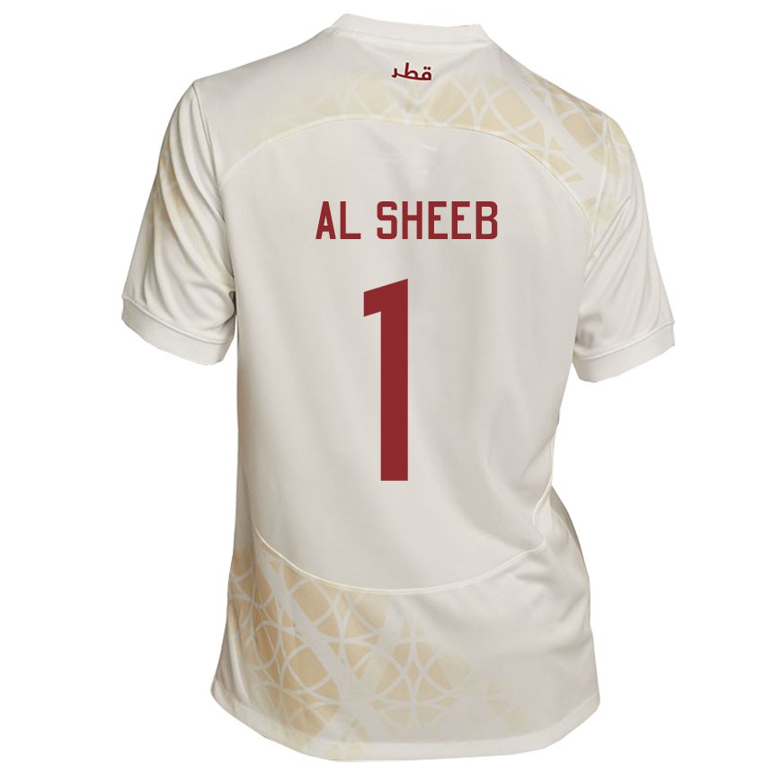 Criança Camisola Catari Saad Al Sheeb #1 Bege Dourado Alternativa 22-24 Camisa