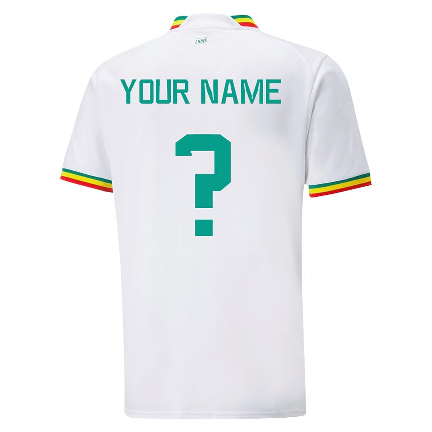 Homem Camisola Senegalesa Seu Nome #0 Branco Principal 22-24 Camisa