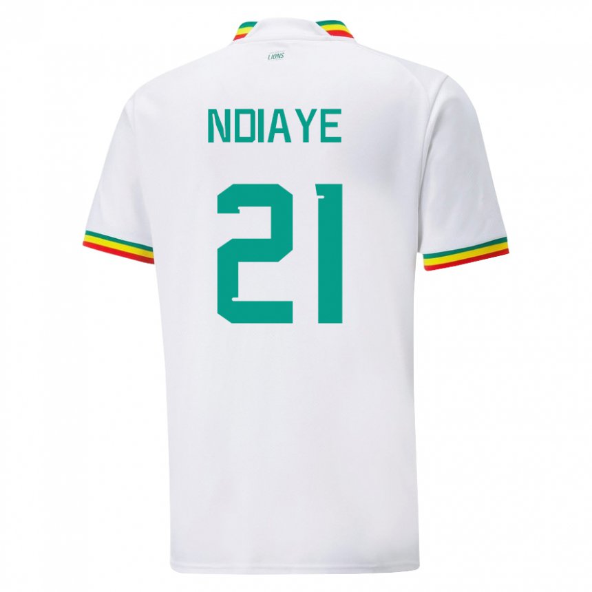Homem Camisola Senegalesa Iliman Ndiaye #21 Branco Principal 22-24 Camisa
