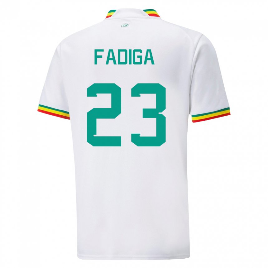 Homem Camisola Senegalesa Noah Fadiga #23 Branco Principal 22-24 Camisa
