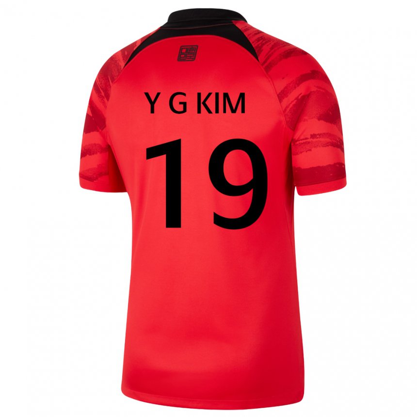Homem Camisola Sul‑coreana Young-gwon Kim #19 Vermelho Preto Principal 22-24 Camisa