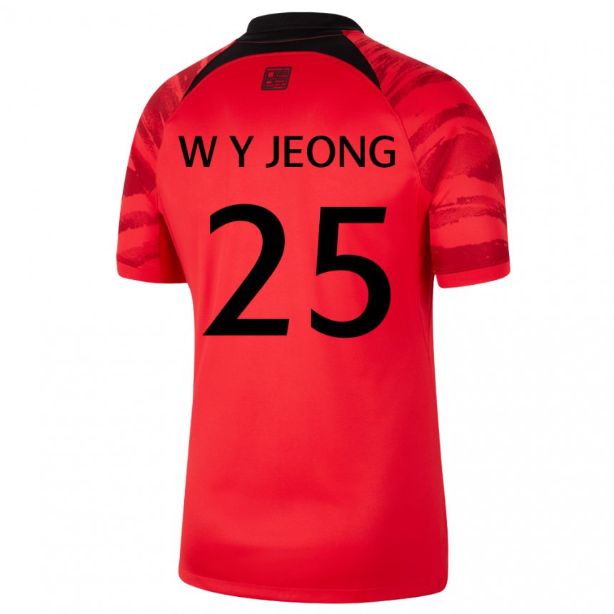 Homem Camisola Sul‑coreana Woo-yeong Jeong #25 Vermelho Preto Principal 22-24 Camisa