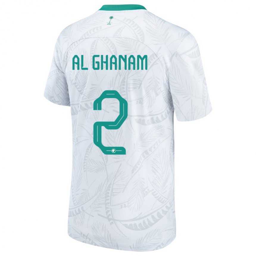 Homem Camisola Saudita Sultan Al Ganesam #2 Branco Principal 22-24 Camisa