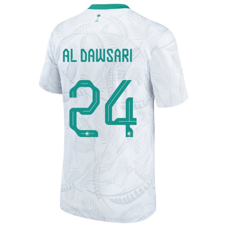 Homem Camisola Saudita Nasser Al Dawsari #24 Branco Principal 22-24 Camisa