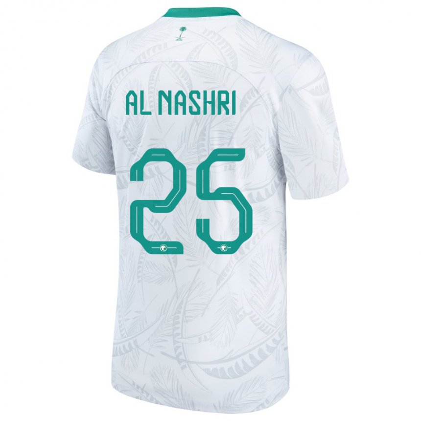 Homem Camisola Saudita Awad Al Nashri #25 Branco Principal 22-24 Camisa