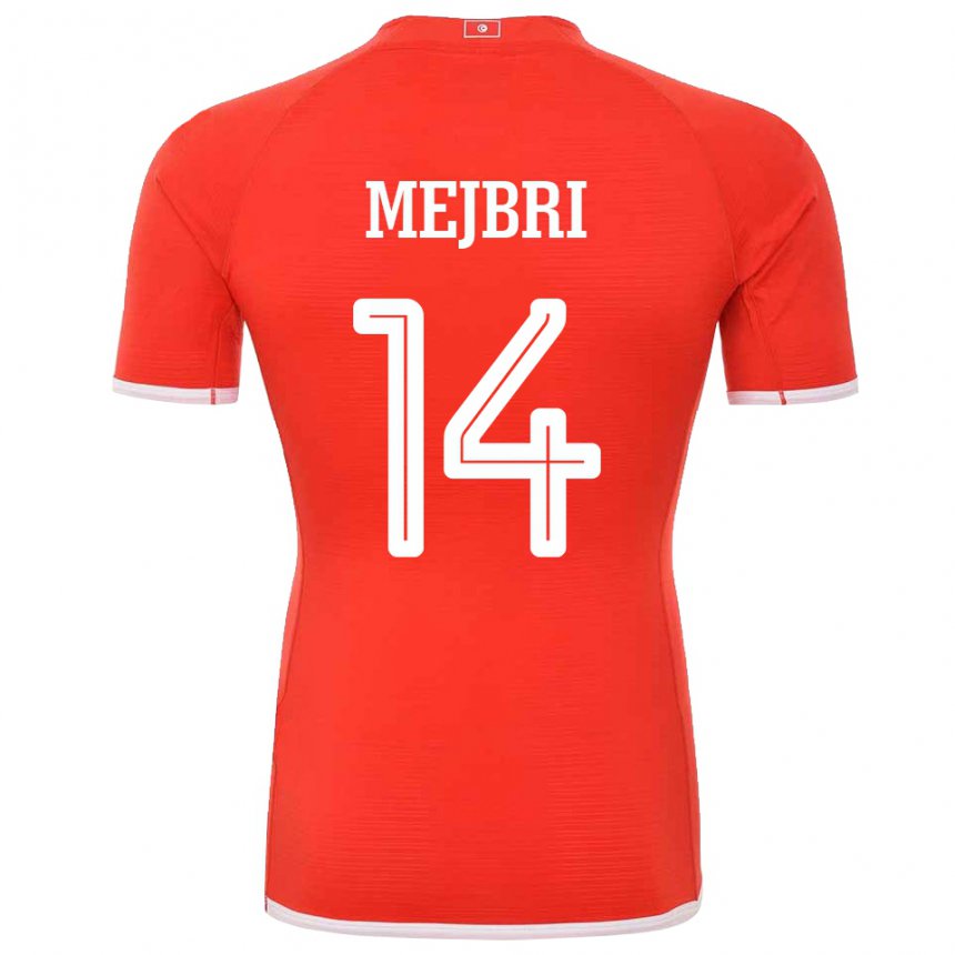 Homem Camisola Tunisiana Hannibal Mejbri #14 Vermelho Principal 22-24 Camisa
