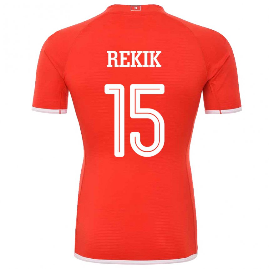 Homem Camisola Tunisiana Omar Rekik #15 Vermelho Principal 22-24 Camisa