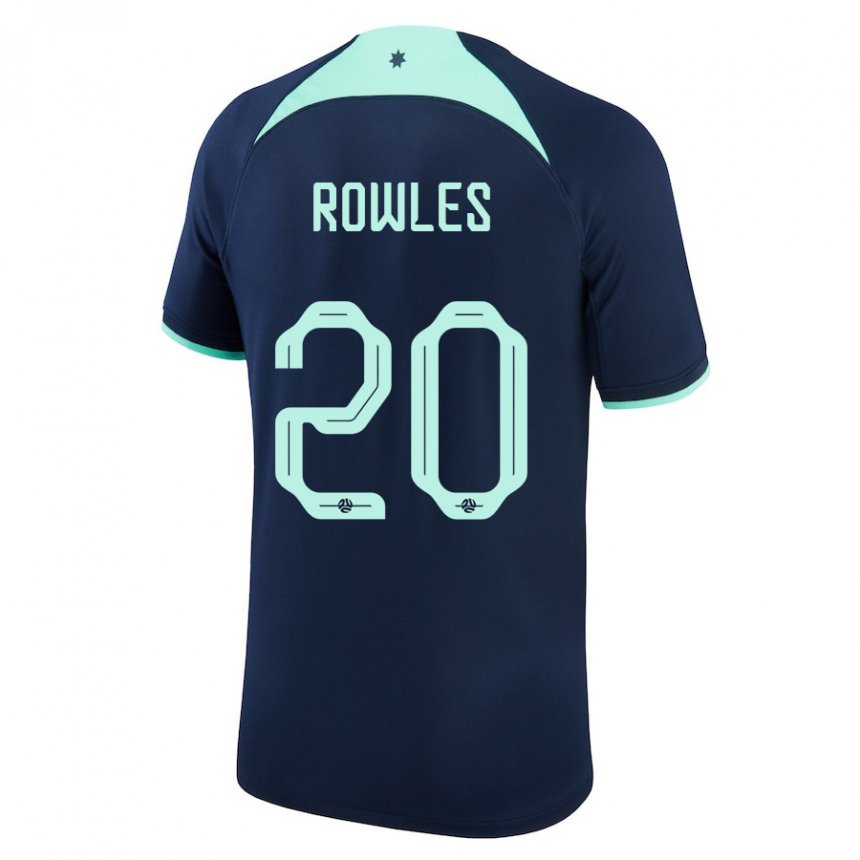 Homem Camisola Australiana Kye Rowles #20 Azul Escuro Alternativa 22-24 Camisa