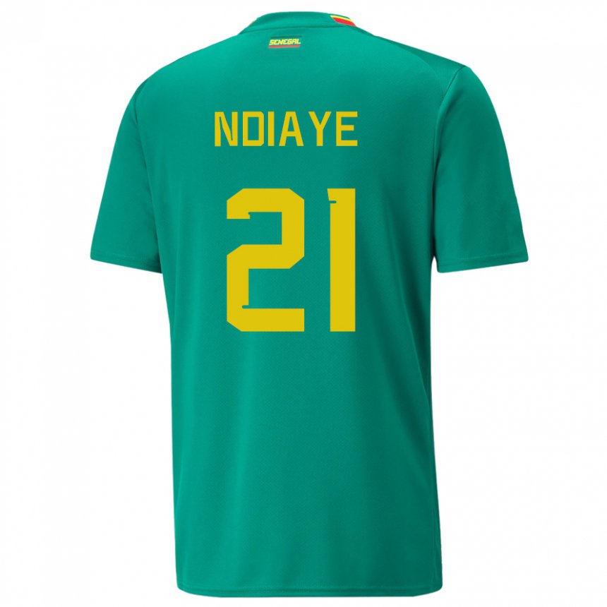 Homem Camisola Senegalesa Iliman Ndiaye #21 Verde Alternativa 22-24 Camisa