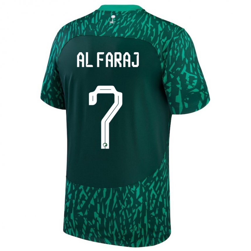 Homem Camisola Saudita Salman Al Faraj #7 Verde Escuro Alternativa 22-24 Camisa