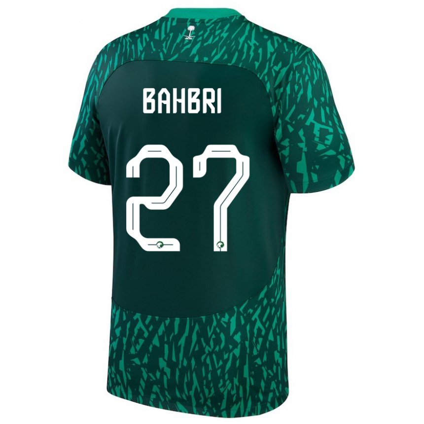Homem Camisola Saudita Hatan Bahbri #27 Verde Escuro Alternativa 22-24 Camisa