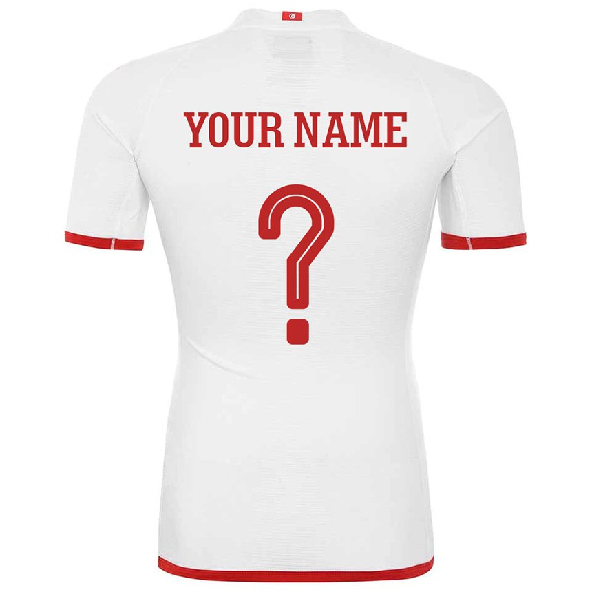 Homem Camisola Tunisiana Seu Nome #0 Branco Alternativa 22-24 Camisa