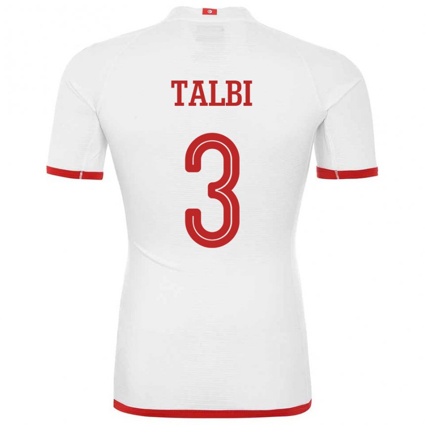 Homem Camisola Tunisiana Montassar Talbi #3 Branco Alternativa 22-24 Camisa