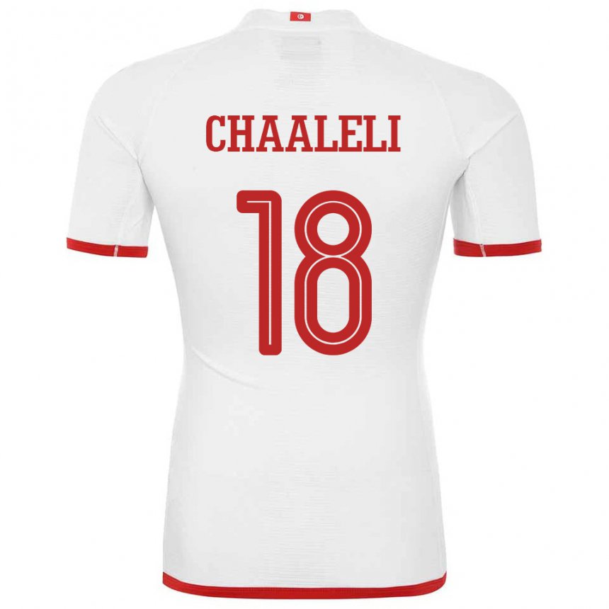 Homem Camisola Tunisiana Ghaliene Chaaleli #18 Branco Alternativa 22-24 Camisa