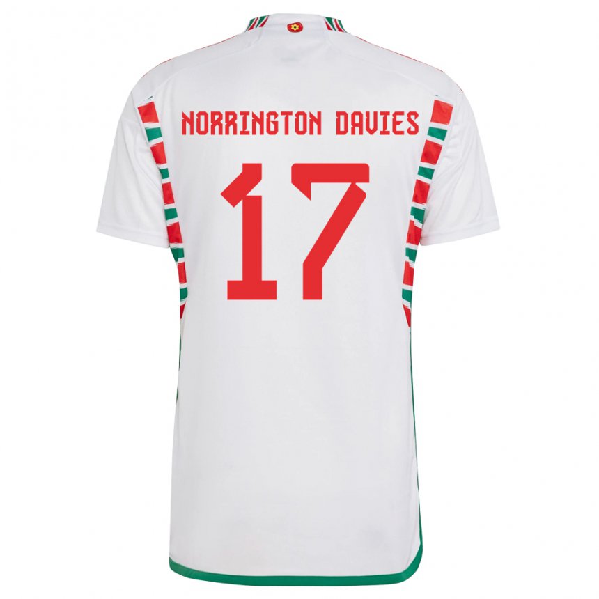 Homem Camisola Galesa Rhys Norrington Davies #17 Branco Alternativa 22-24 Camisa