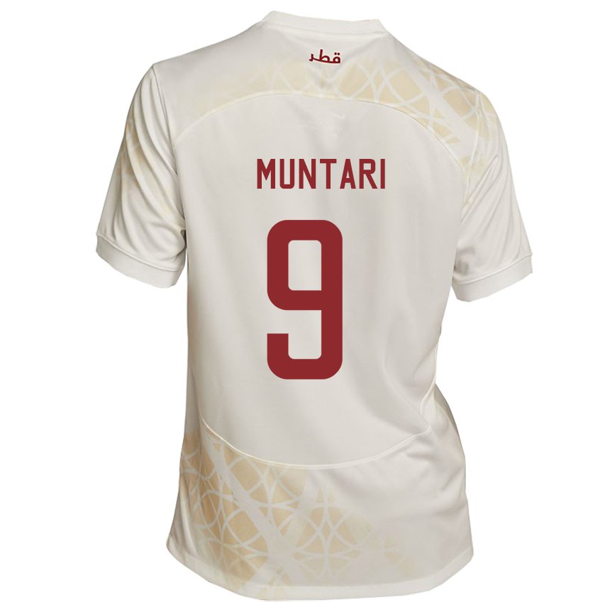 Homem Camisola Catari Mohammed Muntari #9 Bege Dourado Alternativa 22-24 Camisa