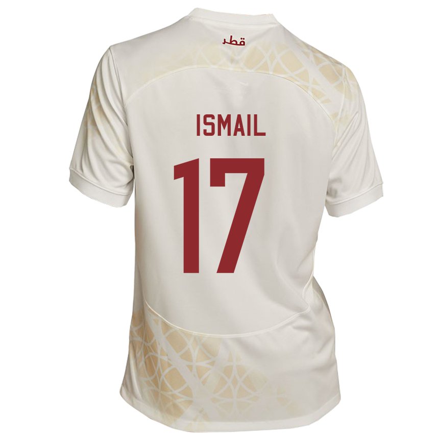 Homem Camisola Catari Ismail Mohamad #17 Bege Dourado Alternativa 22-24 Camisa