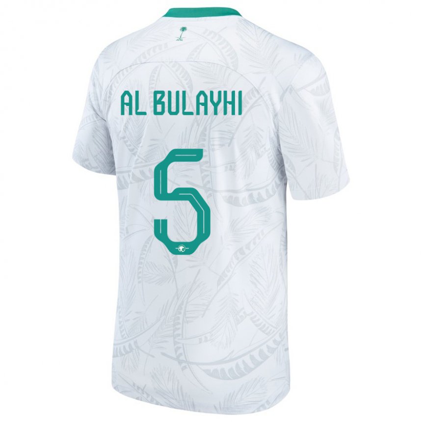Mulher Camisola Saudita Ali Al Bulayhi #5 Branco Principal 22-24 Camisa