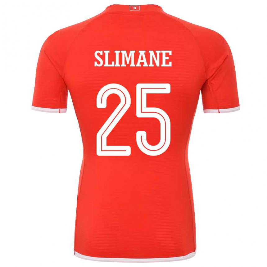 Mulher Camisola Tunisiana Anis Ben Slimane #25 Vermelho Principal 22-24 Camisa