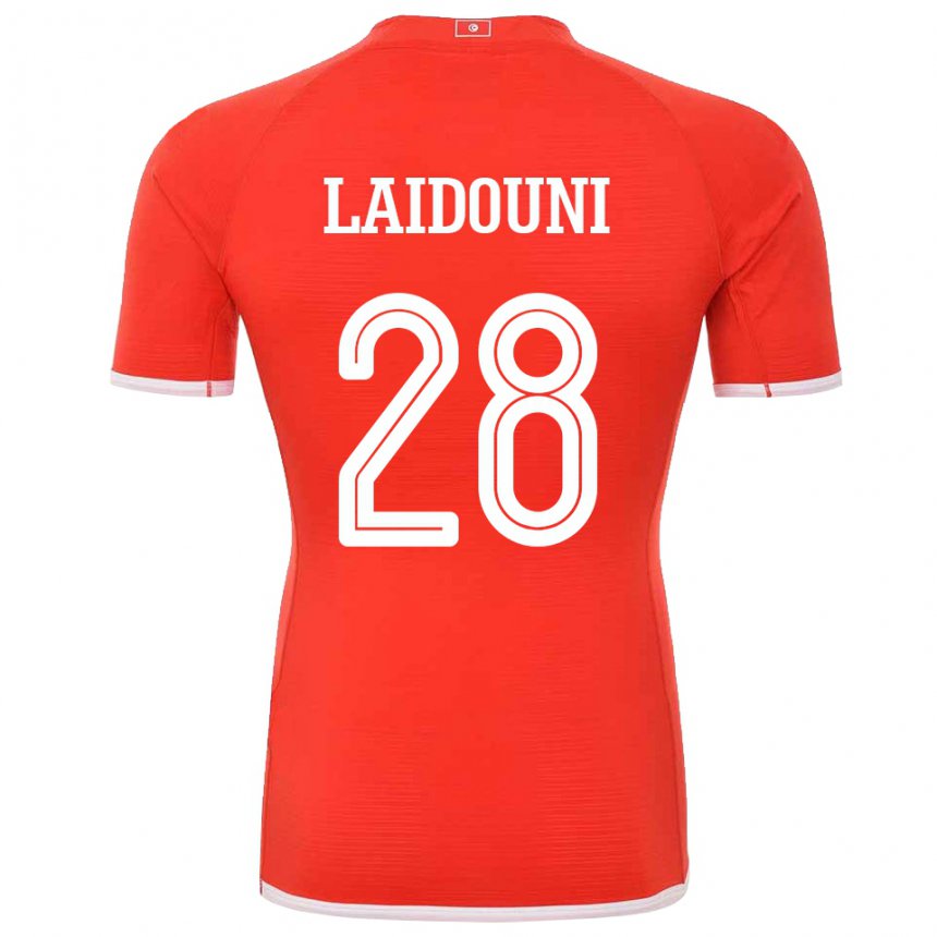 Mulher Camisola Tunisiana Aissa Laidouni #28 Vermelho Principal 22-24 Camisa