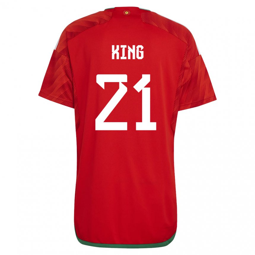 Mulher Camisola Galesa Tom King #21 Vermelho Principal 22-24 Camisa