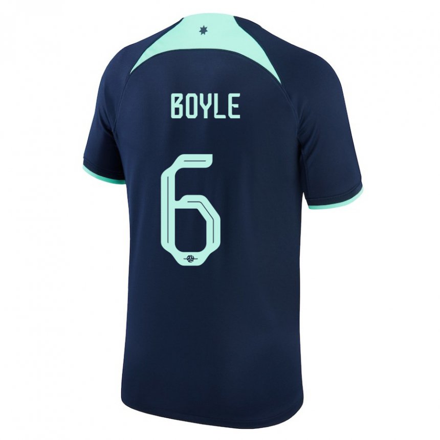 Mulher Camisola Australiana Martin Boyle #6 Azul Escuro Alternativa 22-24 Camisa