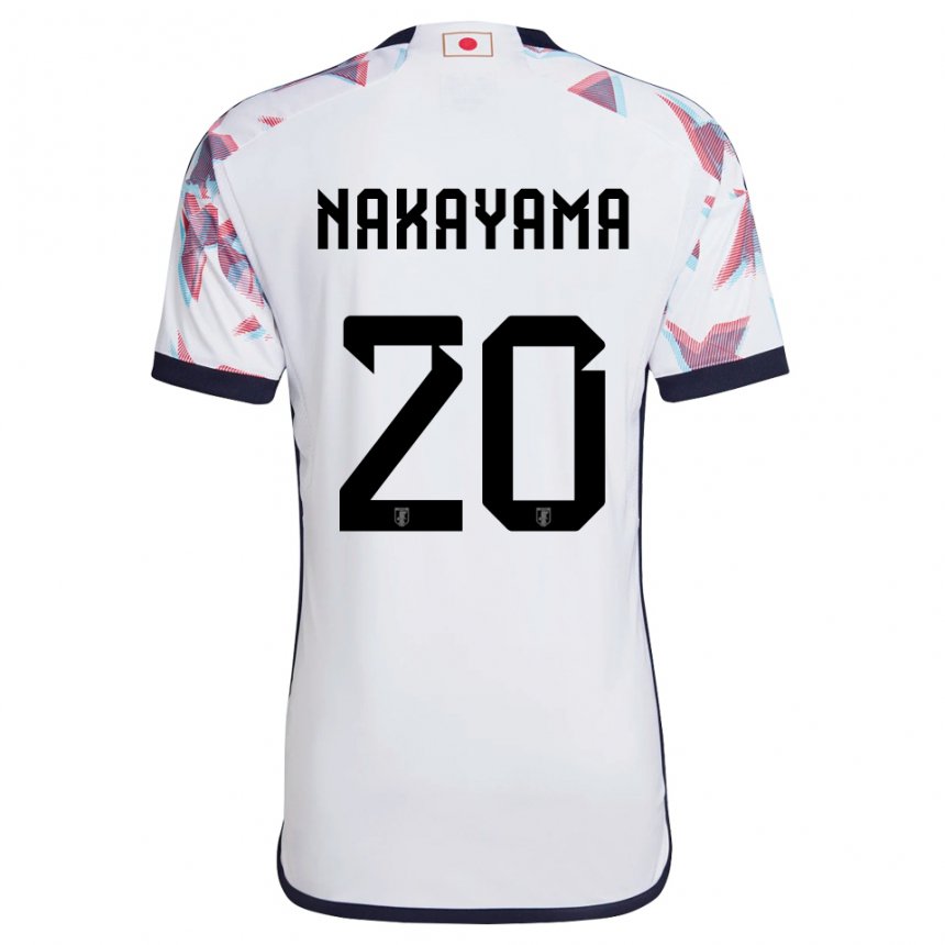 Mulher Camisola Japonesa Yuta Nakayama #20 Branco Alternativa 22-24 Camisa