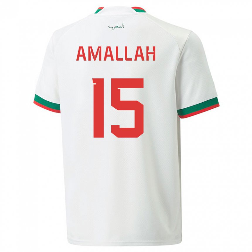 Mulher Camisola Marroquina Selim Amallah #15 Branco Alternativa 22-24 Camisa