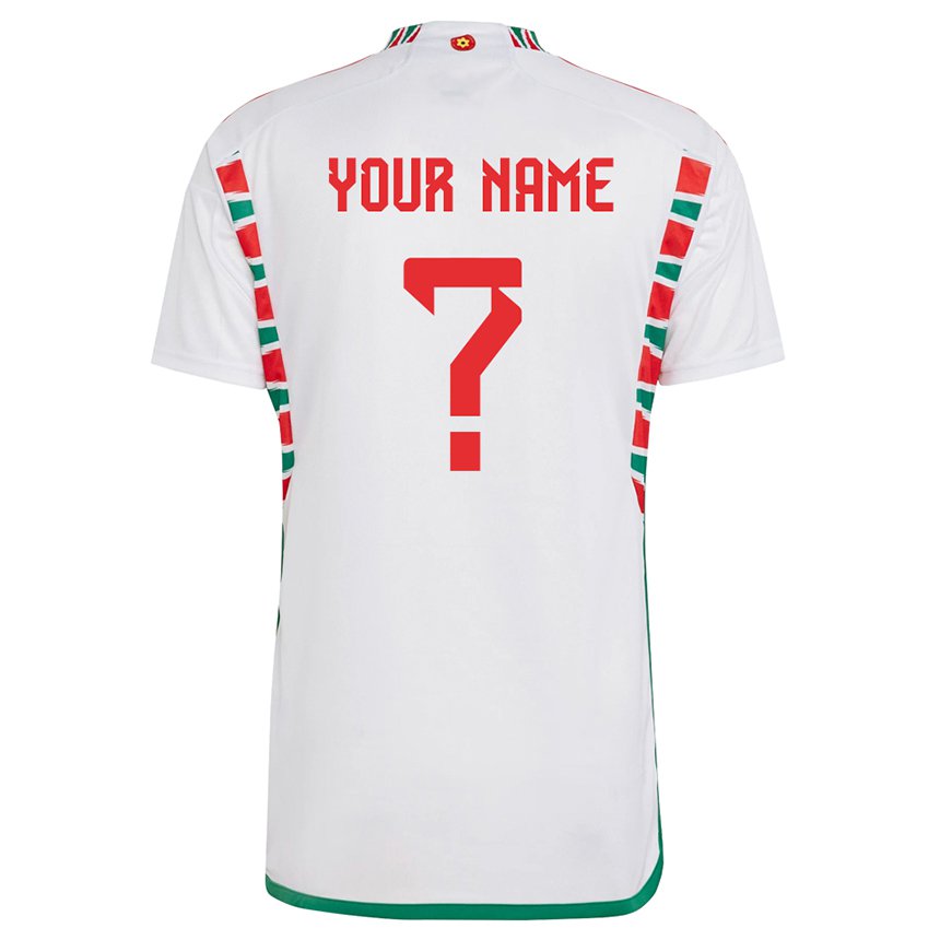 Mulher Camisola Galesa Seu Nome #0 Branco Alternativa 22-24 Camisa