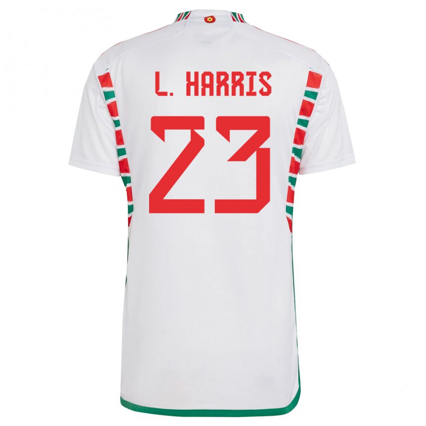 Mulher Camisola Galesa Luke Harris #23 Branco Alternativa 22-24 Camisa