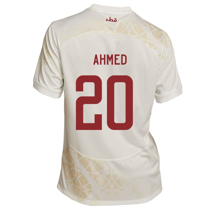Mulher Camisola Catari Ahmed Fadel Hasaba #20 Bege Dourado Alternativa 22-24 Camisa