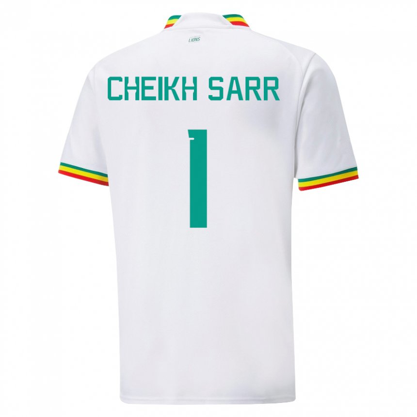 Criança Camisola Senegalesa Cheikh Sarr #1 Branco Principal 22-24 Camisa
