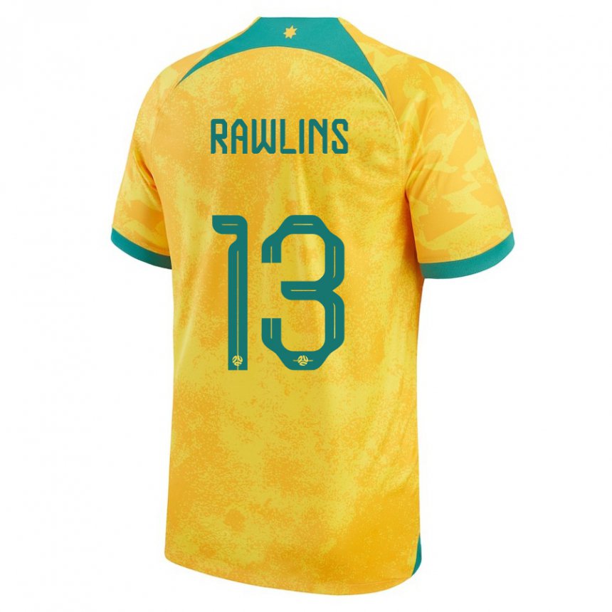 Criança Camisola Australiana Joshua Rawlins #13 Dourado Principal 22-24 Camisa