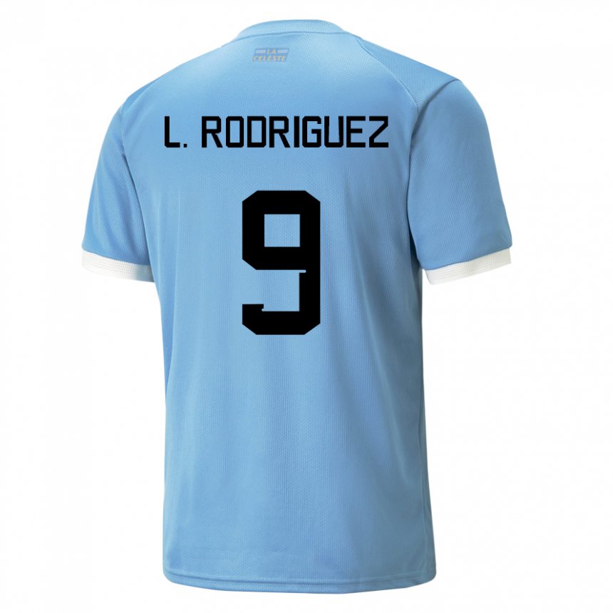 Criança Camisola Uruguaia Luciano Rodriguez #9 Azul Principal 22-24 Camisa