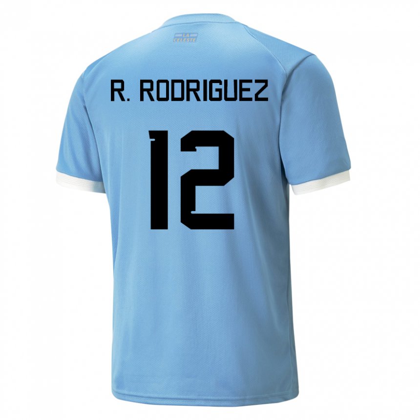 Criança Camisola Uruguaia Randall Rodriguez #12 Azul Principal 22-24 Camisa