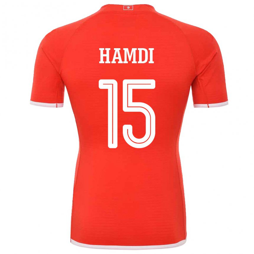 Criança Camisola Tunisiana Hanna Hamdi #15 Vermelho Principal 22-24 Camisa