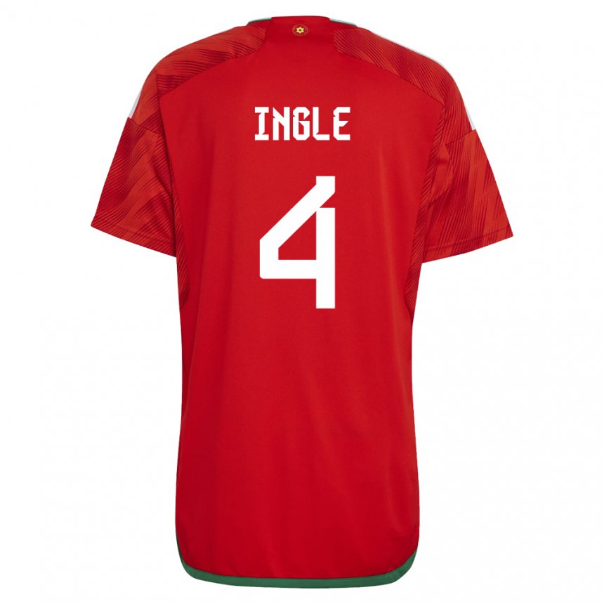 Criança Camisola Galesa Sophie Ingle #4 Vermelho Principal 22-24 Camisa