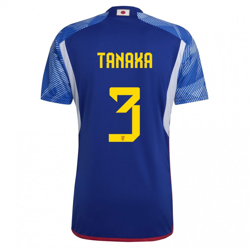Criança Camisola Japonesa Hayato Tanaka #3 Azul Real Principal 22-24 Camisa