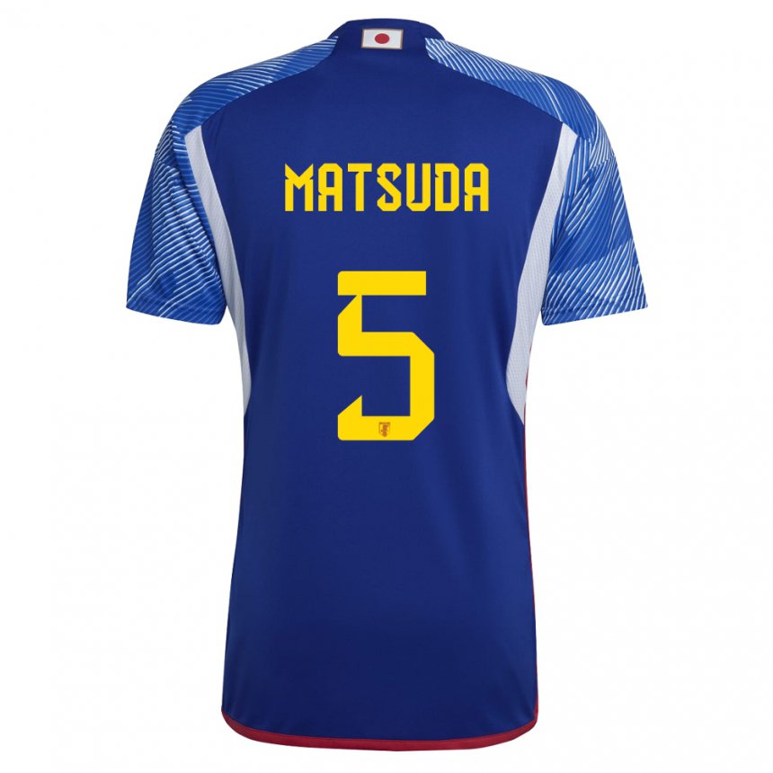 Criança Camisola Japonesa Hayate Matsuda #5 Azul Real Principal 22-24 Camisa