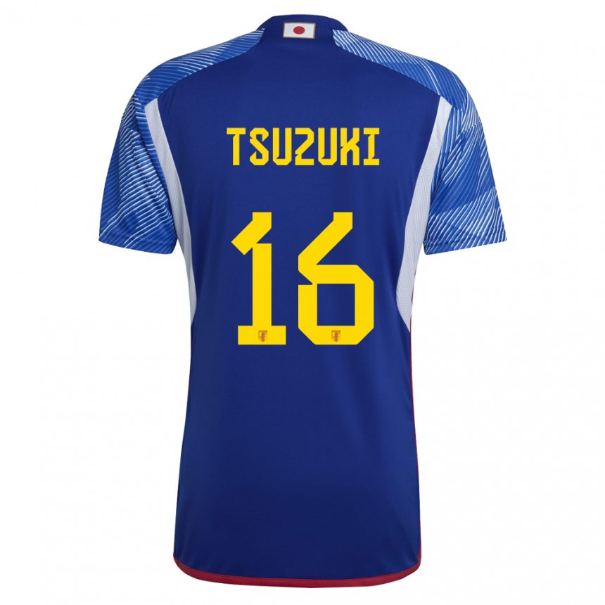 Criança Camisola Japonesa Shunta Tsuzuki #16 Azul Real Principal 22-24 Camisa