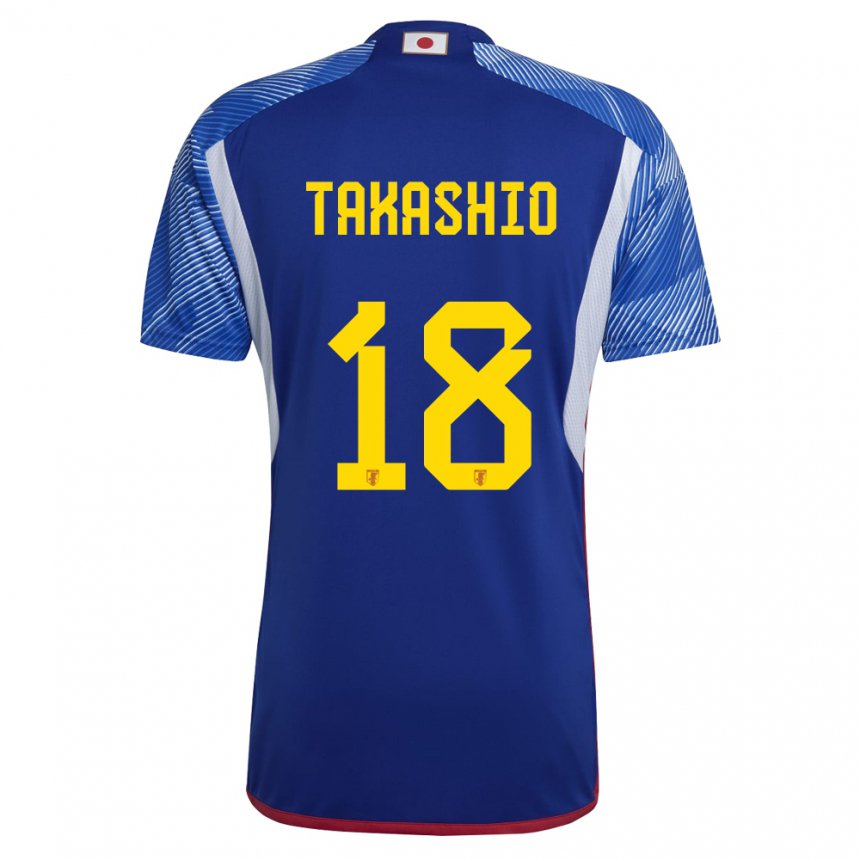 Criança Camisola Japonesa Hayase Takashio #18 Azul Real Principal 22-24 Camisa