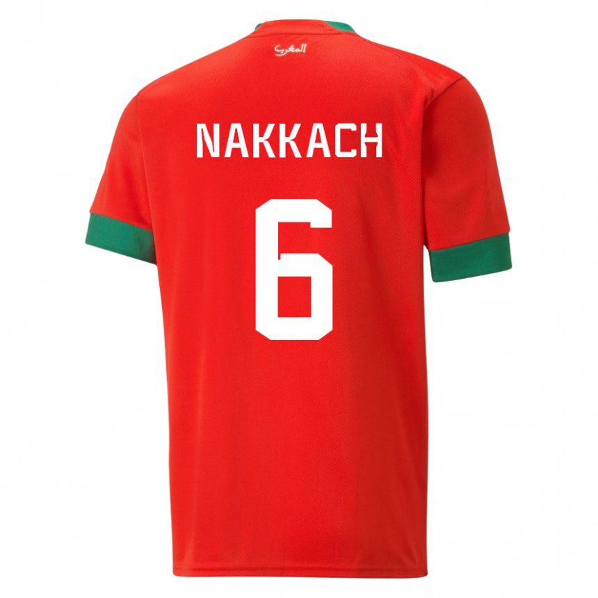 Criança Camisola Marroquina Elodie Nakkach #6 Vermelho Principal 22-24 Camisa
