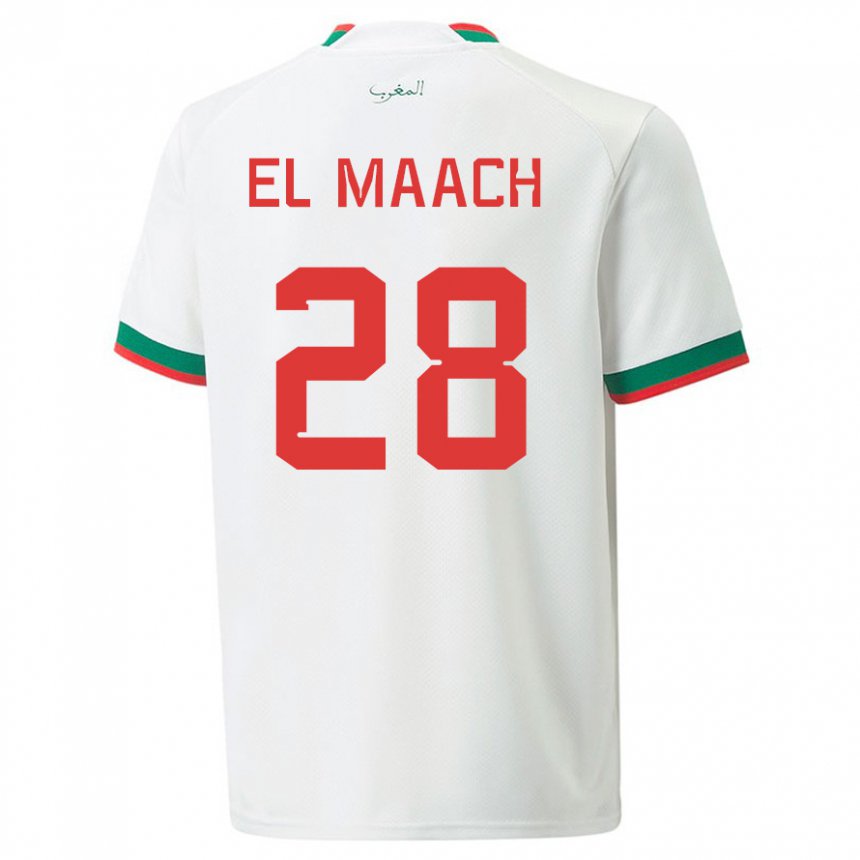 Criança Camisola Marroquina Fouad El Maach #28 Branco Alternativa 22-24 Camisa