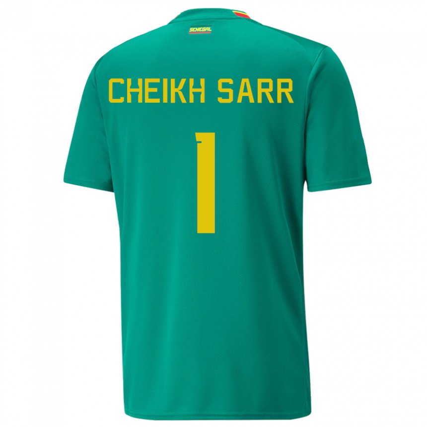Criança Camisola Senegalesa Cheikh Sarr #1 Verde Alternativa 22-24 Camisa