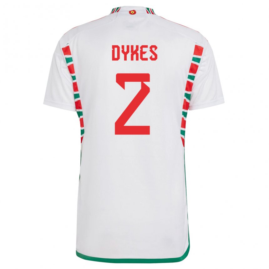 Criança Camisola Galesa Loren Dykes #2 Branco Alternativa 22-24 Camisa