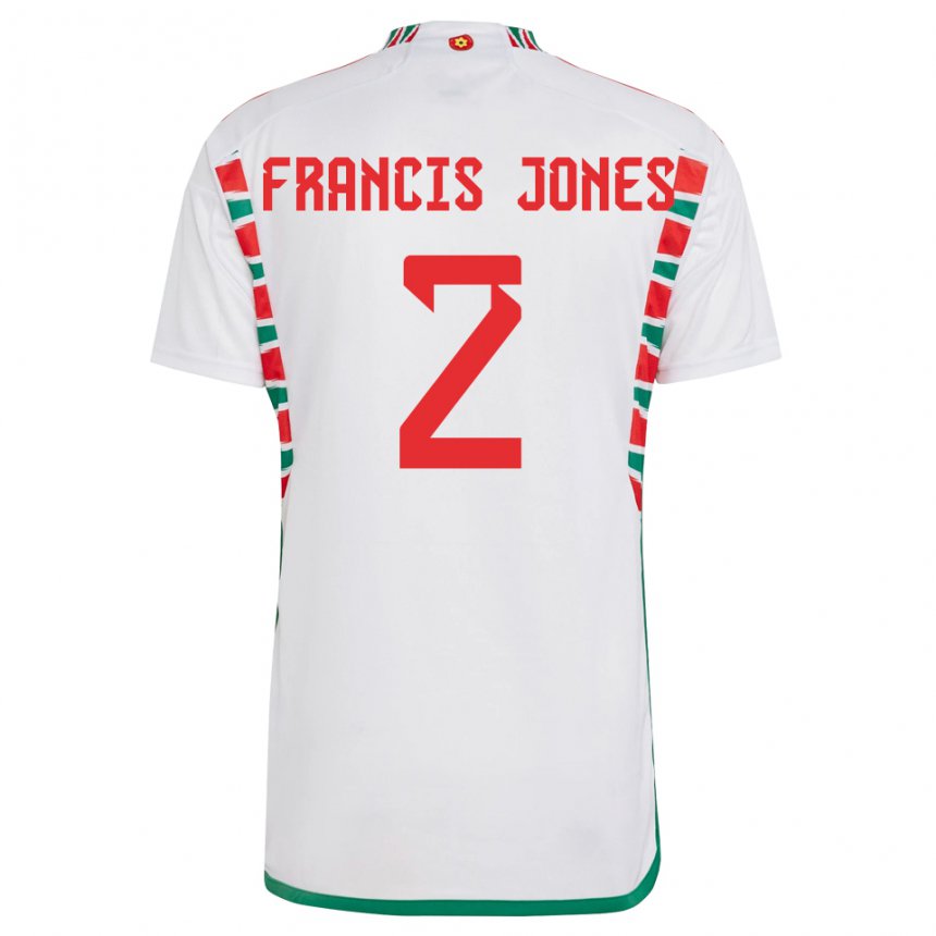 Criança Camisola Galesa Maria Francis Jones #2 Branco Alternativa 22-24 Camisa